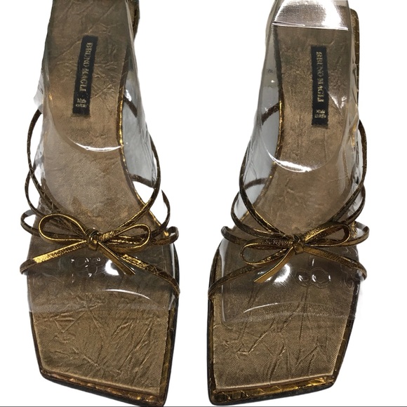 Bruno Magli Golden Sandal Heel - Picture 3 of 7
